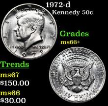 1972-d Kennedy Half Dollar 50c Grades GEM++ Unc