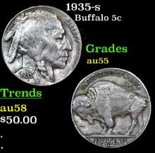 1935-s Buffalo Nickel 5c Grades Choice AU