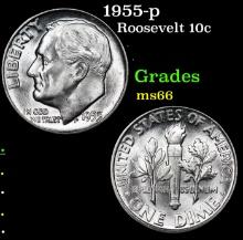 1955-p Roosevelt Dime 10c Grades GEM+ Unc