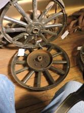 Lot of 2 Antique Wagon Wheels / Antique / Good Condition - not matching