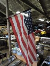 American Flag on Pole - see photo - 32" X 48"
