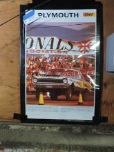 Framed Poster / Plymouth Drag Race / 24" X 36"