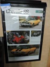 Framed Poster / Chevelle SS - 1972 / 24" X 36"