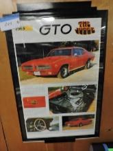 Framed Poster / 1969 Pontiac "The Judge" - Red / 24" X 36"