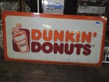 1980's Large Authentic "Dunkin Donuts" Vintage Sign / 8-Feet Wide X 4-Feet Tall