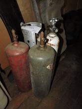 Lot of 4 Misc. Welding / Gas Tanks - 2 Appear to be Full