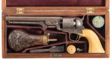 Cased Colt Model 1851 Navy Revolver Inscribed Lt. Wm Mathie