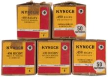 Grouping of Kynoch .450 Rigby Rimless Magnum Cartridges