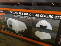 PE FABRIC PEAK CEILINGS STORAGE SHELTER