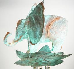 Copper Elephant Wind Chime