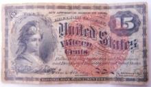 15c Denomination U.S. Fractional Paper Currency