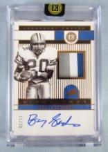 2022 Panini Encased #LSS-BS Barry Sanders 3 Color Jersey Auto #11/20 (On Card Auto)