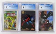 Lot (3) Assorted 1990's Marvel Cards All CGC 9 Mint