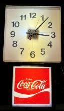 Coca-Cola lightup clock 11 1/2Lx17Hx5 1/2W