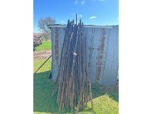 25 Assorted Steel Fence Posts
