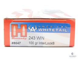 20 Rounds Hornady American Whitetail .243 Win 100 Grain Interlock