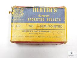 100 Herter's Projectiles 6mm .243 85 Grain Semi-Pointed
