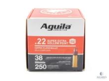 250 Rounds Aguila .22 LR Super Extra 38 Grain Hollow Point