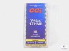 50 Rounds CCI 17 HMR Ammo. 17 Grain VMAX