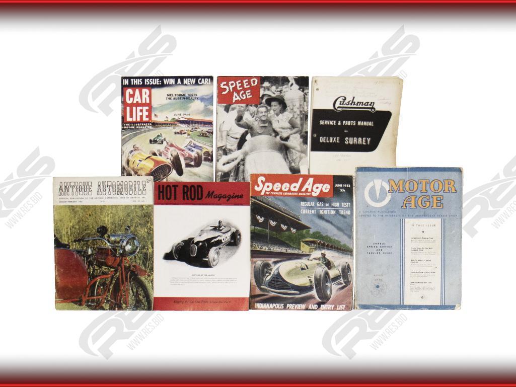 "ABSOLUTE" (7) Assorted Vintage Automobile Magazines