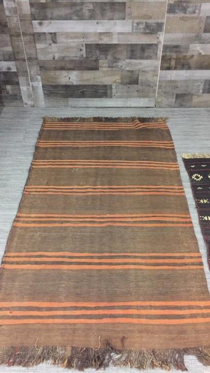 2) BROWN TONE NATIVE AMERICAN STYLE RUGS