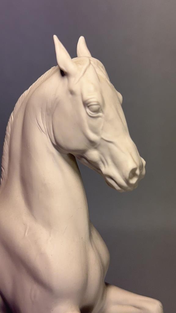 "LEVADE" PORCELAIN HORSE BY PAMELA DU BOULAY