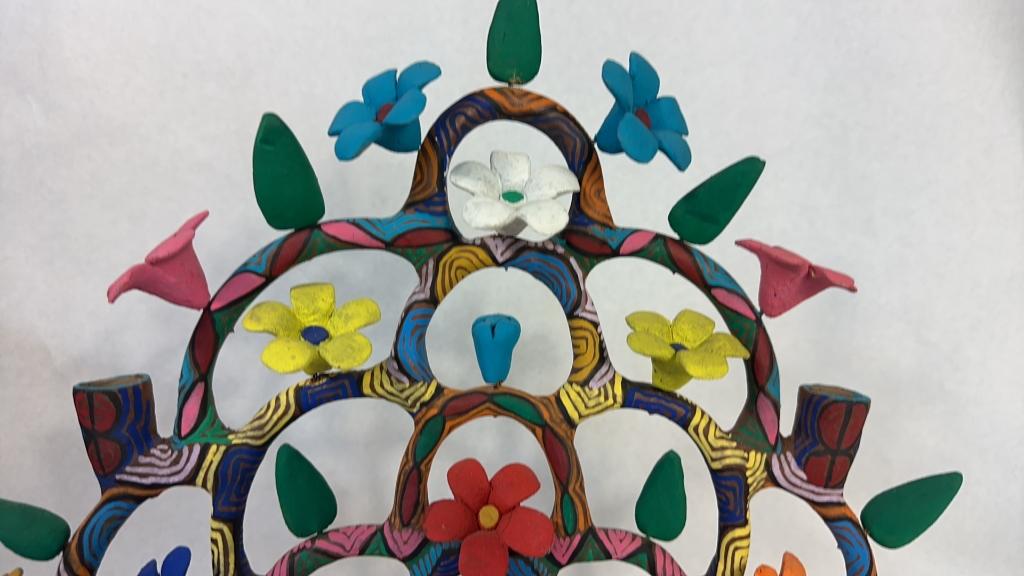 MEXICAN CLAY TREE OF LIFE SCULPTURE