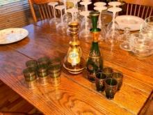 Ornate Wine Decanters and Tasting Glasses