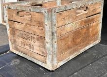 Wood and Galvanized Roberts Dairy Crate