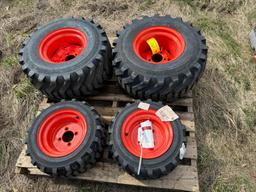 171 Set of (4) Industrial Tires/Rims for Kubota BX Series
