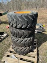 152 Set of (4) Case 12-16.5 SS Tires & Rims