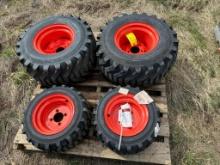 171 Set of (4) Industrial Tires/Rims for Kubota BX Series