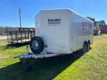 2009 CM 16' Enclosed Trailer, Tandem Axles, Ball Hitch, Side and Rear Doors