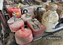LOT WITH MISC. GAS CANS