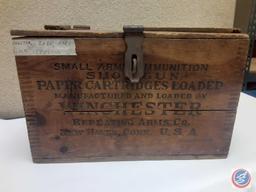 ...Vintage Wooden Sign "Small Arms Ammunition Metallic Cartridges Manufactured by the WINCHESTER