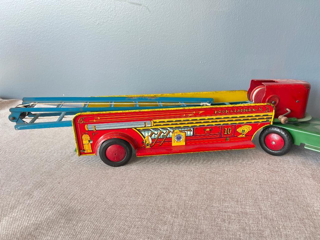 Vintage Tin Toy Fire Truck