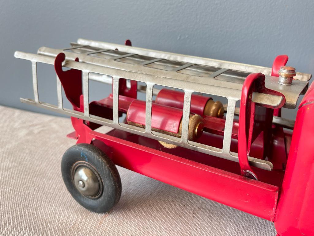 Vintage Turner Metal Toy Fire Truck