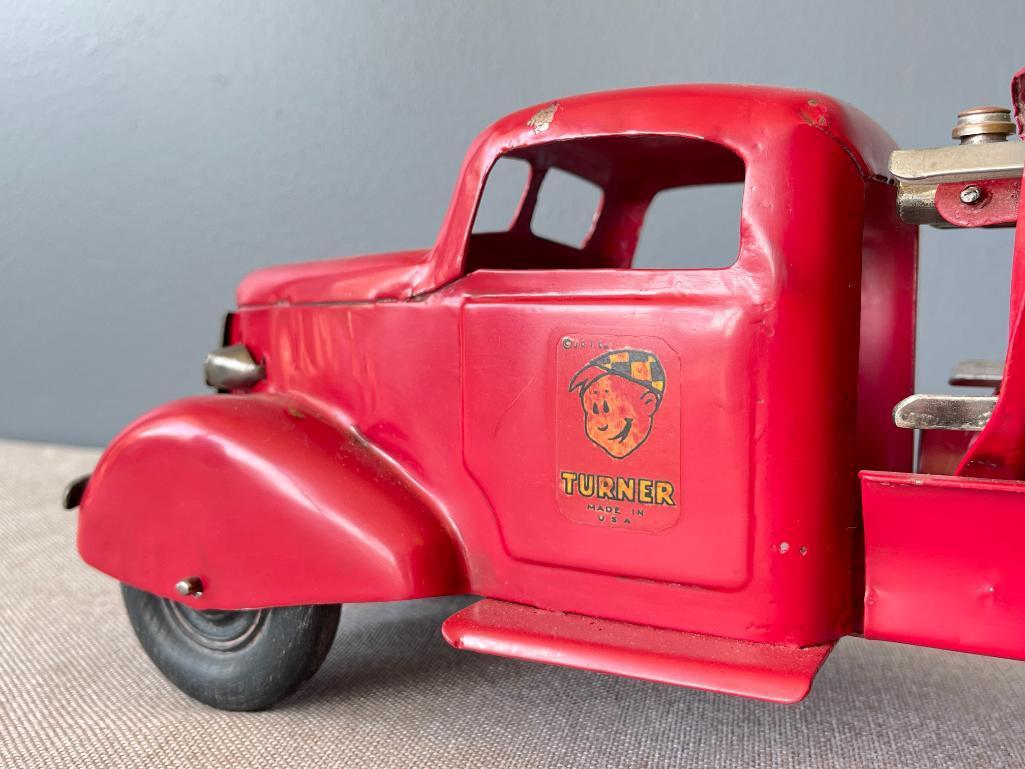 Vintage Turner Metal Toy Fire Truck