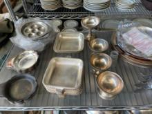 Shelf Lot of Serving Dishes from King Cole Restaurant