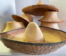 Group of Large Straw Hats