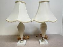 Pair of Matching Glass Lamps