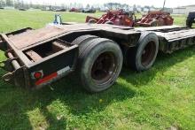 #2401 DROP DECK TRAILER 20 X 8 DECK WITH SIDE RAILS D RINGS 3' BEAVER TAIL