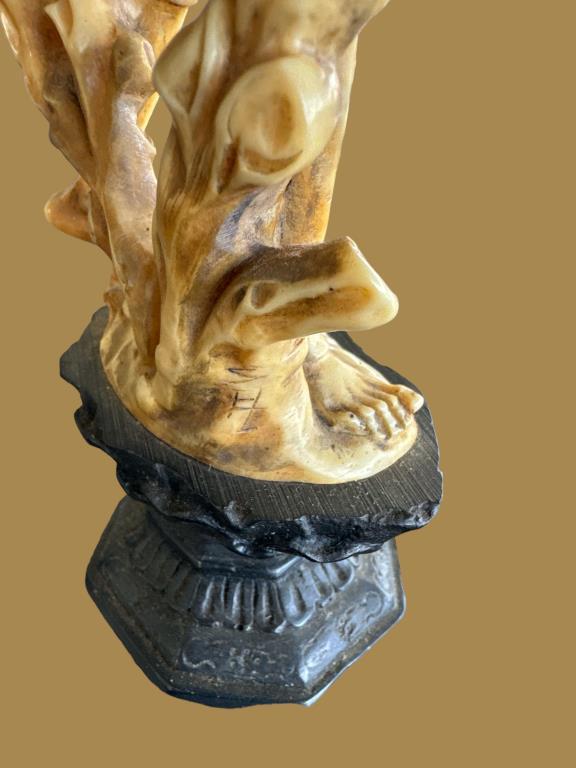 Pair of Vintage Faux Ivory Oriental Sculptures