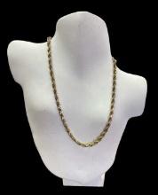 10 Kt Yellow Gold Necklace marked “10 Kt”--49 Gram