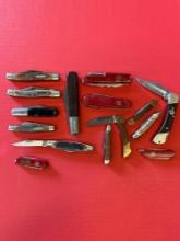 15 pocket knives Old timer, Barlow, German, Swiss Army