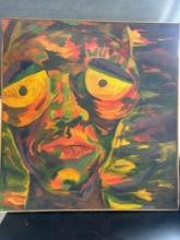 LG abstract original oil painting face 48 by 52 inches