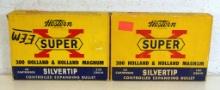 2 Full Vintage Boxes Western Super-X .300 Holland & Holland Magnum 180 gr. SilverTip Cartridges