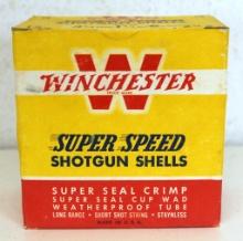 Full Vintage Box Winchester Super Speed 12 Ga. 2 3/4" 6 Shot Shotgun Shells Ammunition...