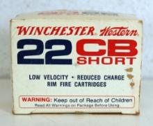 Full Vintage Box Winchester Western 250 Round Box .22 CB Short Low Velocity Reduced Charge 29 gr.