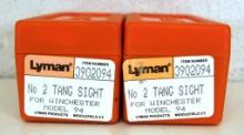 2 New in Box Lyman No. 2 Tang Sights for Winchester Model 94 Rifle...